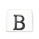 Titanium steel_B bead close-up for custom gemstone bracelet design