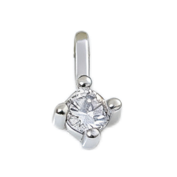 Silver Cross bead close-up for custom gemstone bracelet design