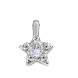 Silver Star bead close-up for custom gemstone bracelet design