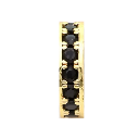 Black Gold Filter gemstone bead for custom bracelets