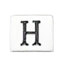 Titanium steel_H bead close-up for custom gemstone bracelet design