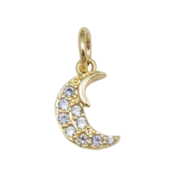 Diamond Moon bead close-up for custom gemstone bracelet design