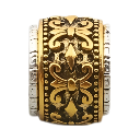 Golden Barrel bead close-up for custom gemstone bracelet design