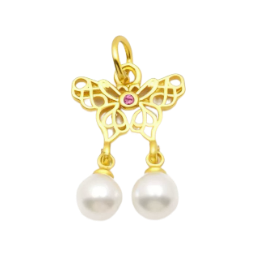 Butterfly bead close-up for custom gemstone bracelet design