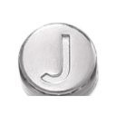 Round steel_J bead close-up for custom gemstone bracelet design