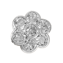 Plum Blossom bead close-up for custom gemstone bracelet design