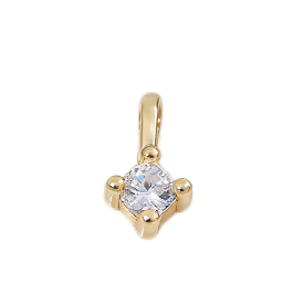 Golden Cross bead close-up for custom gemstone bracelet design