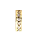 Gilded White Diamond gemstone bead for custom bracelets