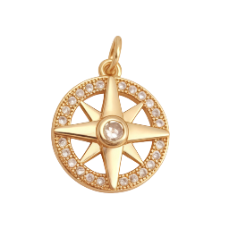 Eight-pointed Star bead close-up for custom gemstone bracelet design