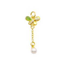 Butterfly Flower2 Bead gemstone bead for custom bracelets
