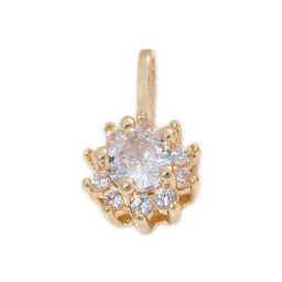 Golden Sunflower bead close-up for custom gemstone bracelet design