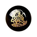 God of Wealth Black Onyx bead close-up for custom gemstone bracelet design