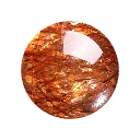 Red Filament Crystal: Natural Black Gold Super Seven gemstone bead for custom bracelets