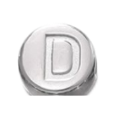 Round steel_D bead close-up for custom gemstone bracelet design