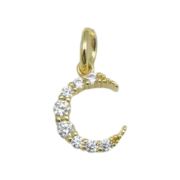 Crescent Moon bead close-up for custom gemstone bracelet design