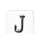 Titanium steel_J bead close-up for custom gemstone bracelet design