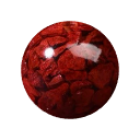 Crystal Cinnabar bead close-up for custom gemstone bracelet design